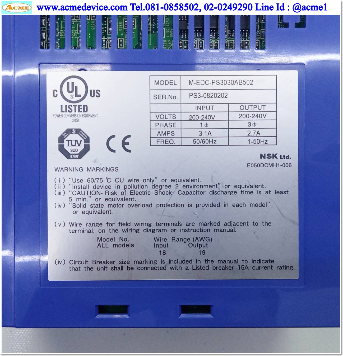 Drive Servo NSK รุ่น M-EDC-PS3030AB502