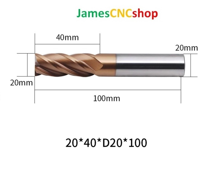 1PC 4 ฟัน HRC 55เครื่องกลึง CNC Endmill Bits ทังสเตนสแตนเลสสตีลเครื่องจักรกลโลหะผสมโลหะทำงานคาร์ไบด์มิลลิ่งเครื่องตัด