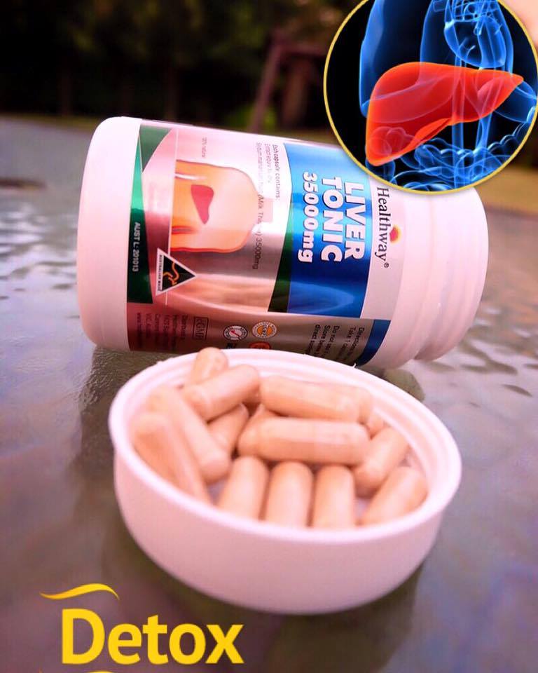 Healthway Liver Tonic 35,000mg. Milk Thistle อาหารเสริมล้างตับ ขับสารพิษในตับ บำรุงและฟื้นฟูตับ ขนาด 100 แค็บซูล จากออสเตรเลีย