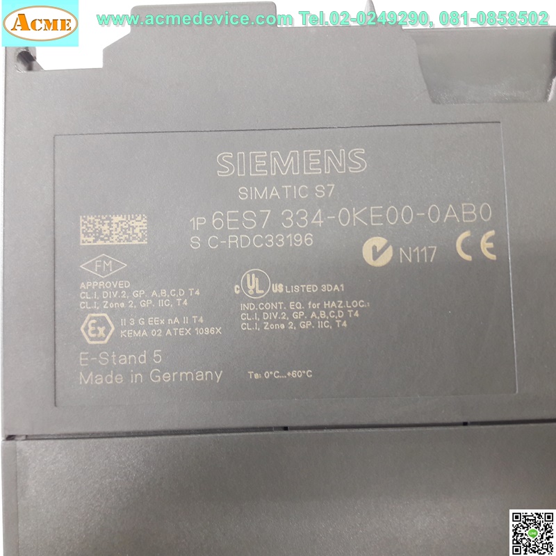 PLC SIEMENS SIMATIC S7-300 รุ่น 6ES7334-0KE00-0AB0, SM334