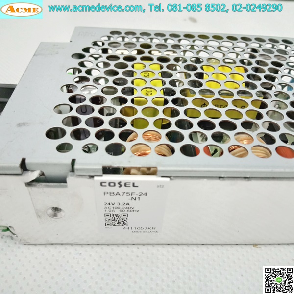 Power Supply Cosel รุ่น PBA75F-24-N1, 24V, 3.2A, 75W
