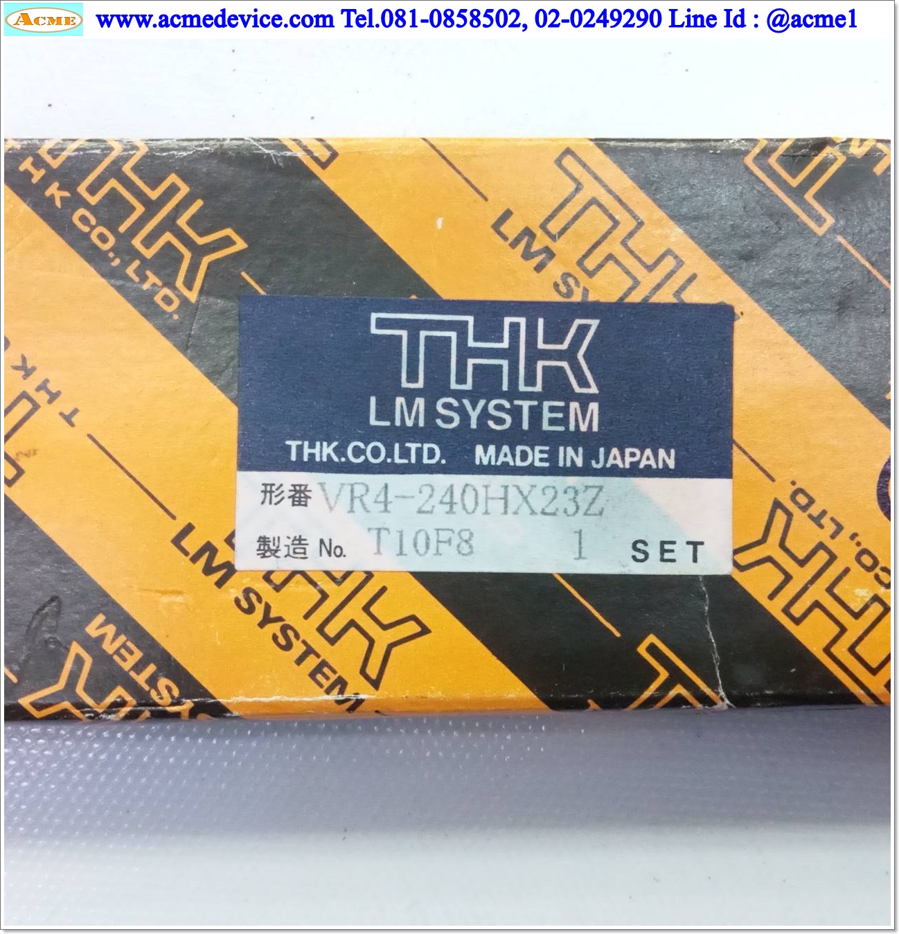 Cross-Roller Guide THK รุ่น VR4-240HX23Z, 4240T, ขนาด 22 x 240 mm. Stroke 154 mm.