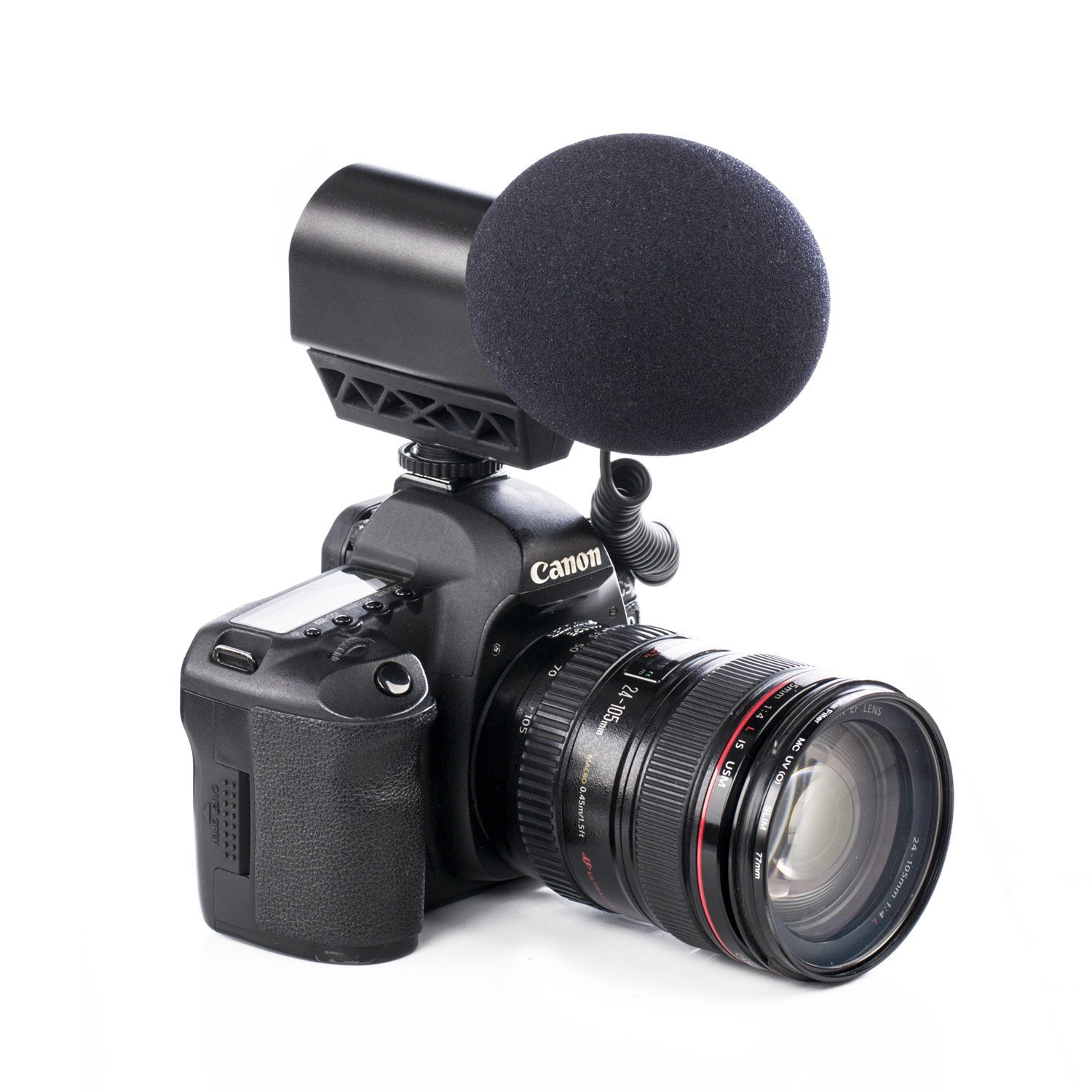 Saramonic Vmic Stereo Condenser Video Microphone with Rubberized Shockmount, High-Pass Filter, Level Control, & High-Frquency Switches, Monitoring & More - for DSLR Cameras & Camcordersรับประกันศูนย์ไทย 1 ปี