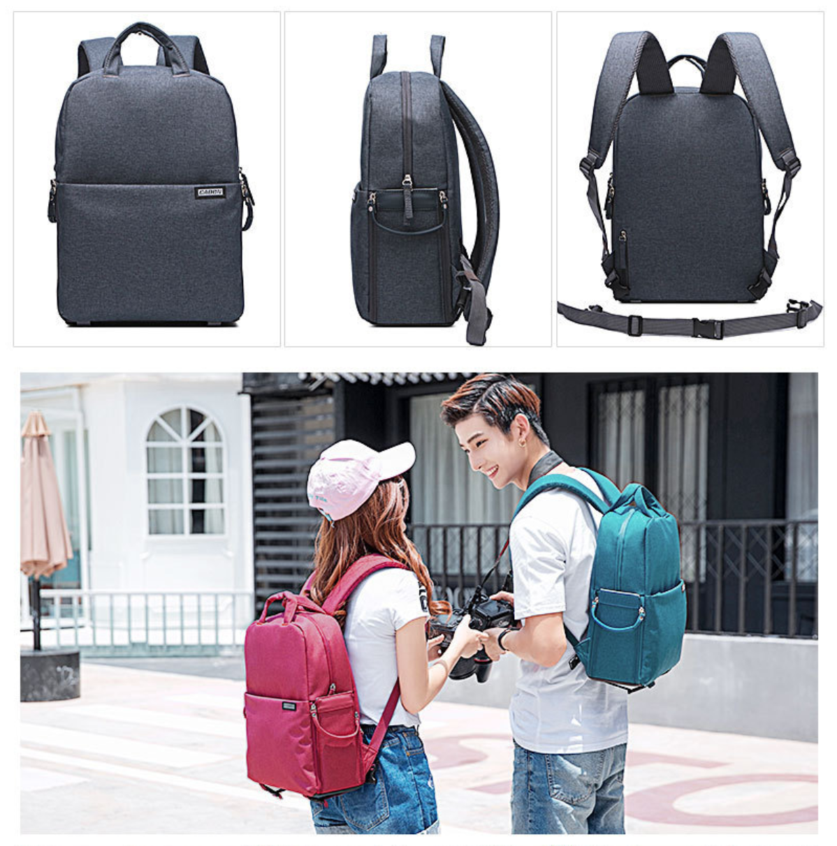 กระเป๋า Backpack ยี่ห้อ CADEN L5 สำหรับใส่กล้อง เลนส์ และโน๊ตบุ๊ค