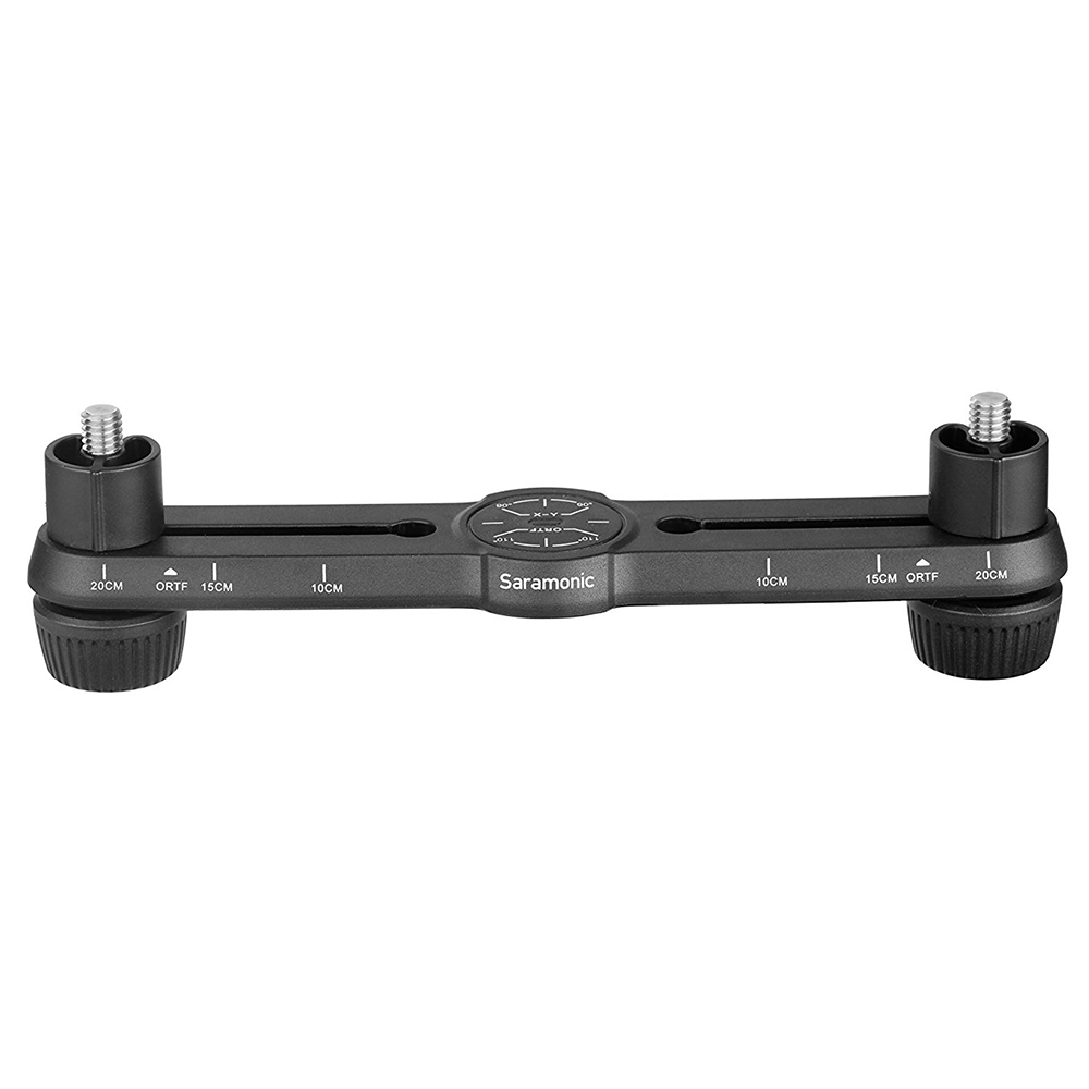 Saramonic SR-M500 Matched Pair of Compact Cardioid Studio Condenser Microphones with Windshields, Mic Clips, and Spacing Bar Mounting Bracket รับประกันศูนย์ไทย 1 ปี