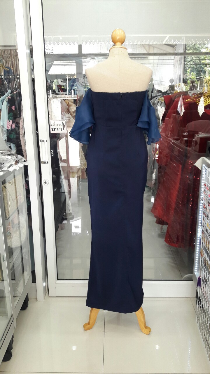 (PRE-LOVED) ยาวกรมเกาะอกผ้าแก้ว (S)