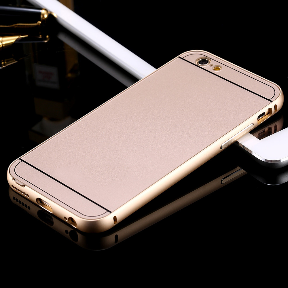 เคสสำหรับโทรศัพท์มือถือ iPhone 5/5s อลูมิเนียม+อะคริลิค ฝาหลัง (สีทอง)