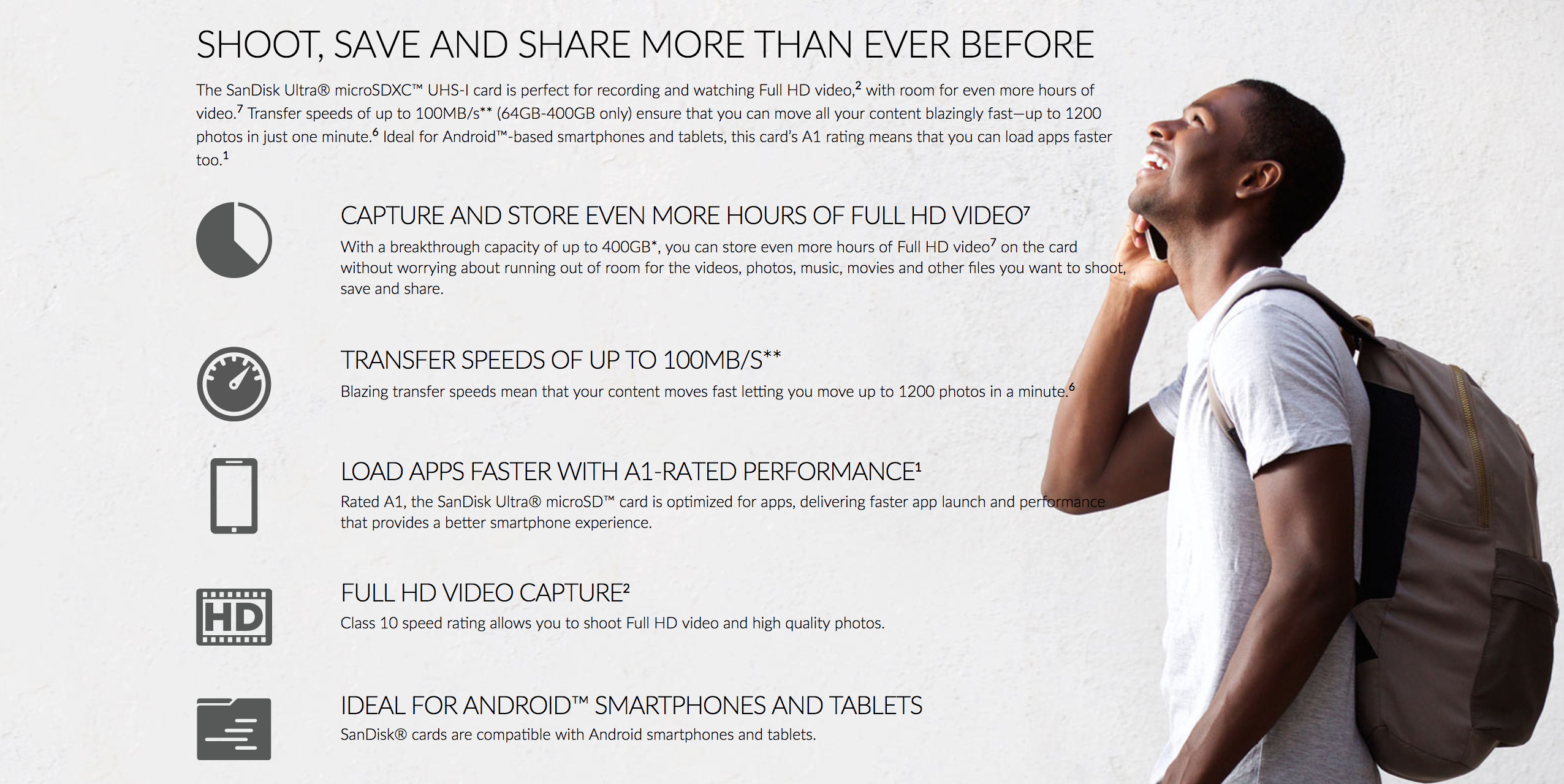 SanDisk Micro SDHC CARD Ultra C10 98MB/S (ไมโครเอสดีการ์ด)