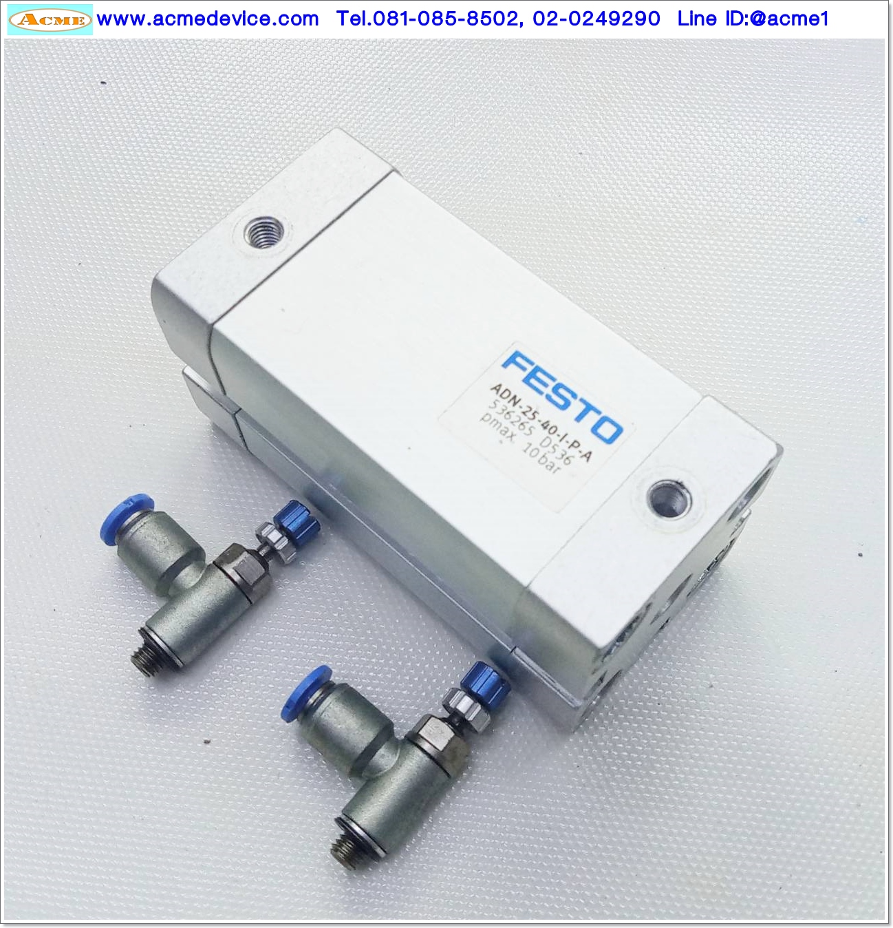 Air Cylinder Festo รุ่น ADN-25-40-I-P-A, Bore 25 mm, Stroke 40 mm
