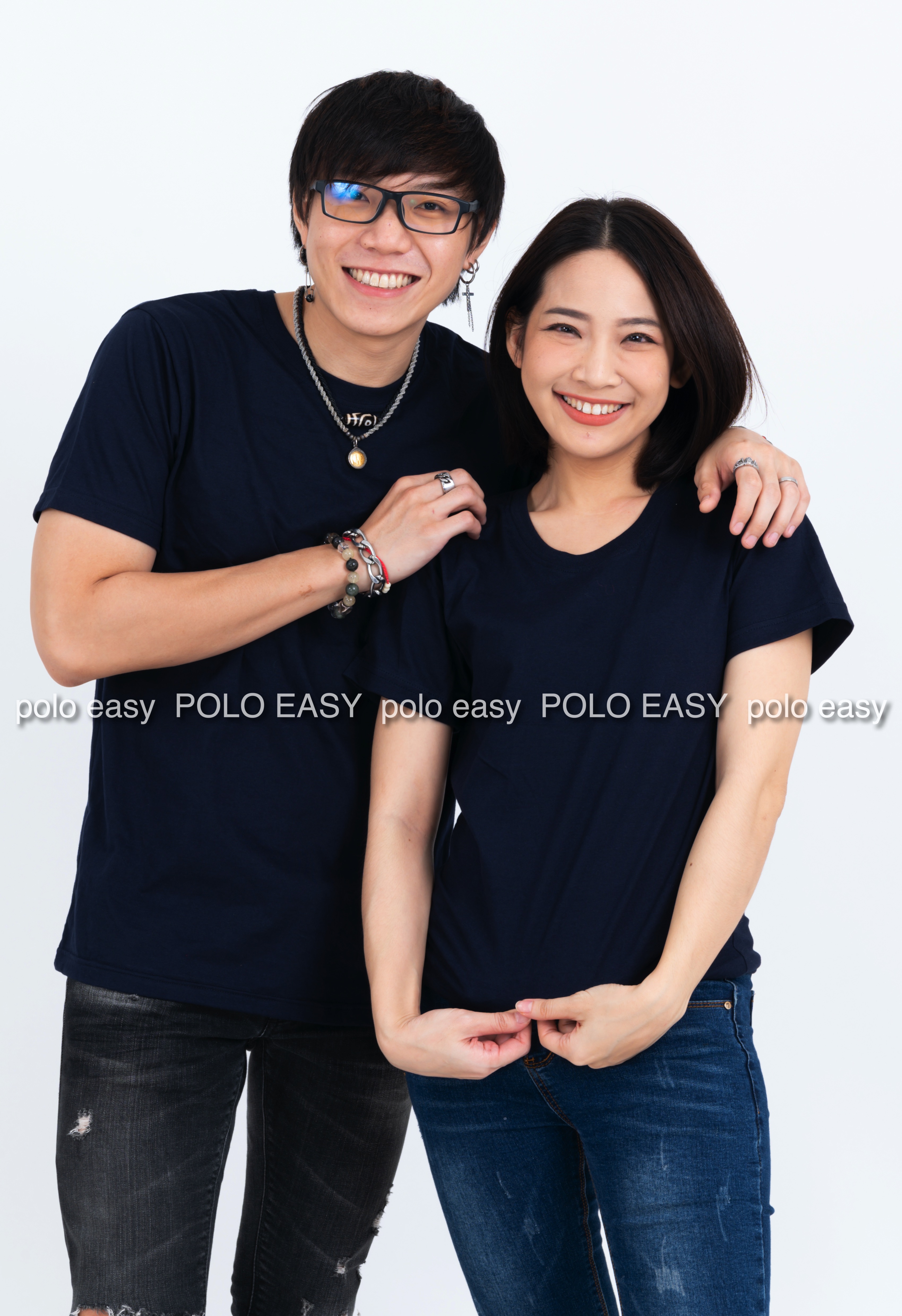 3XL เสื้อยืด สีกรมท่า คอกลม แขนสั้น Size 3XL