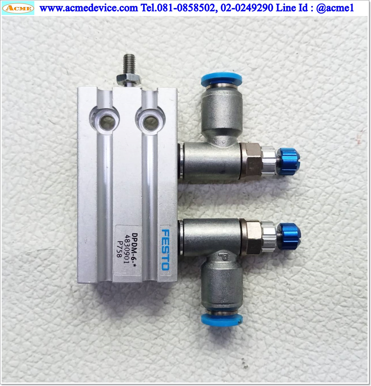 Air Cylinder Festo รุ่น DPDM-6-*, Bore 6 mm., Stroke 10 mm.