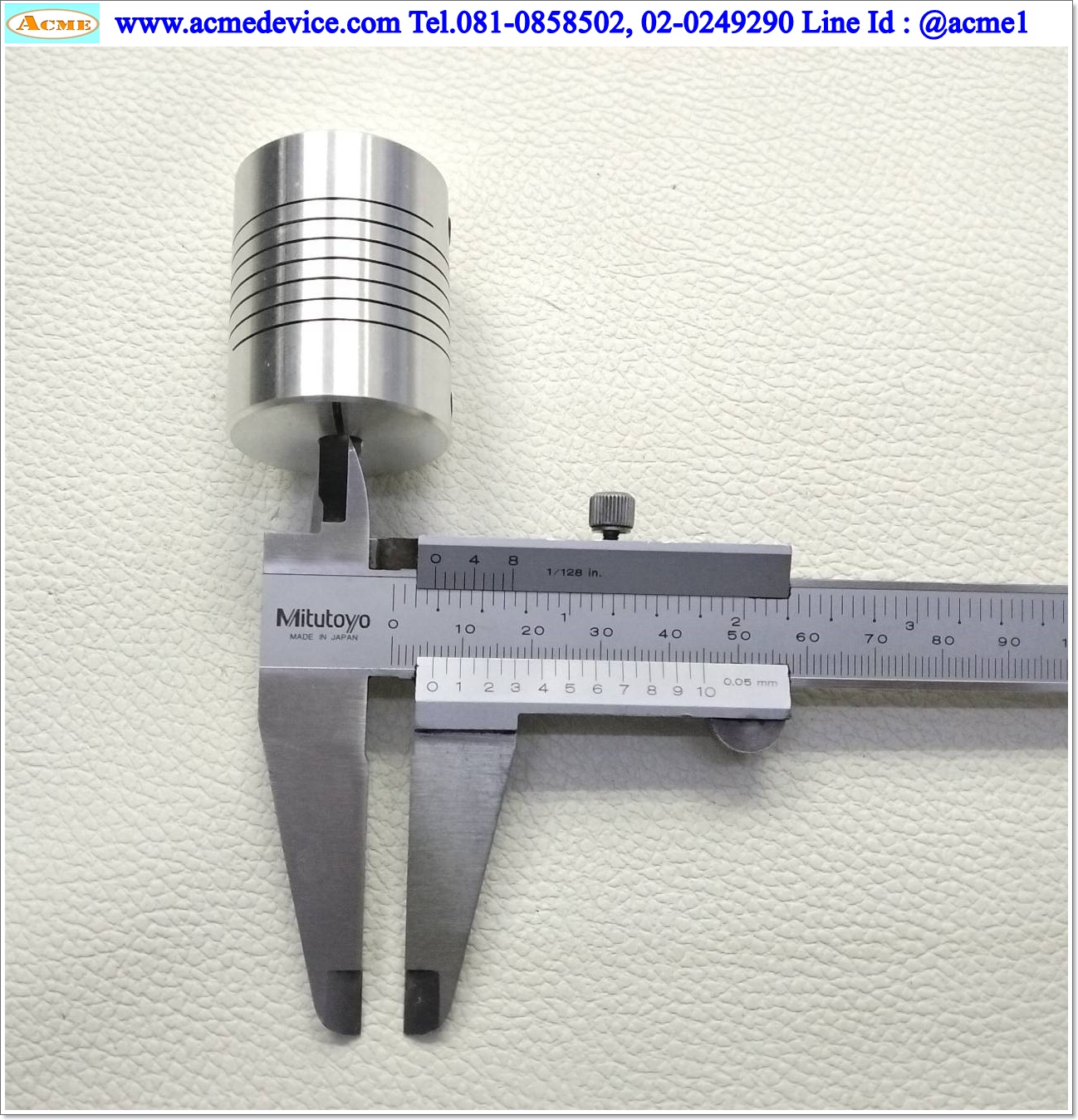 Coupling Aluminum ขนาด ID 6/8 mm, OD 32mm, L 40mm