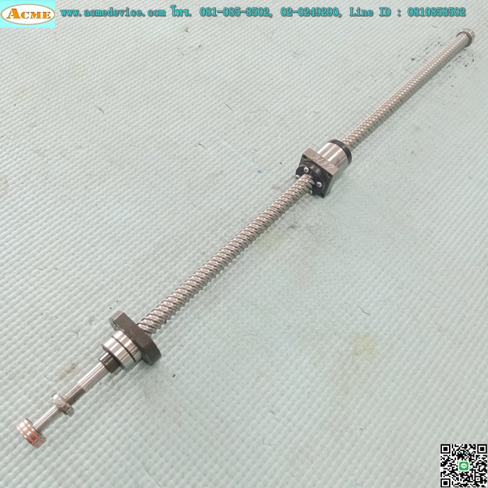 Ball Screw ขนาดเพลา 12 mm. x 500 mm., Stroke 365 mm., Pit 16 mm.