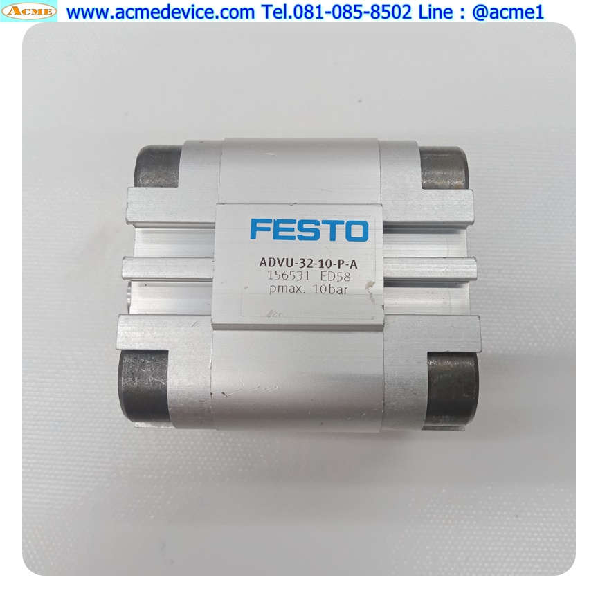 Air Cylinder Festo รุ่น ADVU-32-10-P-A, Bore 32 mm.. Stroke 10 mm.