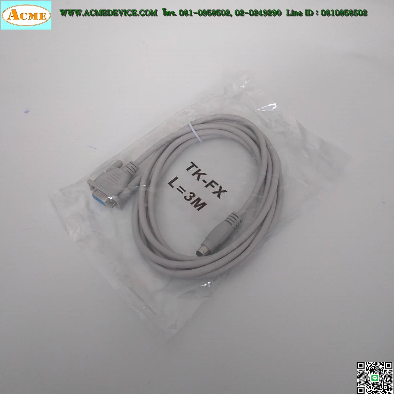 Cable Link Touch screen รุ่น Weinview to PLC Mitsubishi FX series, TK-FX (TK6051/TK6070IQ/TK6071IQ/MT6071/MT8071IP)(สายสีดำ 3 เมตร)