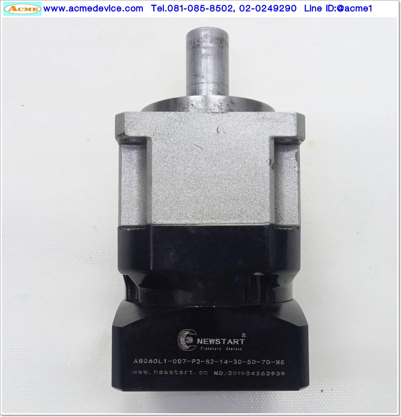 Gear Head Newstart รุ่น AB060L1-007-P2-S2-14-30-50-70-M5, Ratio 7:1 (เพลาเข้า 14 mm. ออก 16 mm.) for 200w 400w (A)