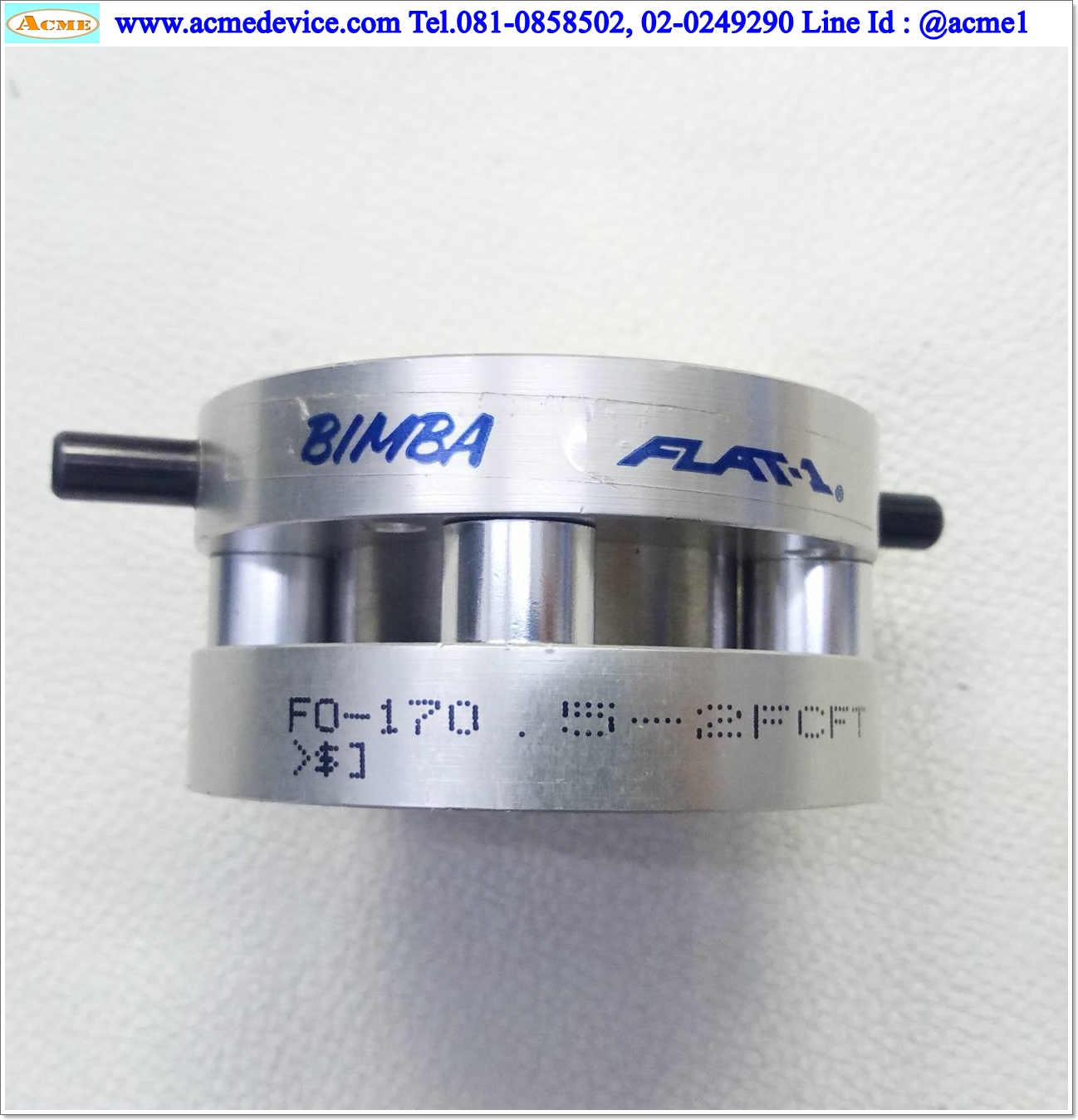 Flat Cylinder Bimba รุ่น FO-170.5-2FCFT, Bore 1-1/2", Stroke 1/2"