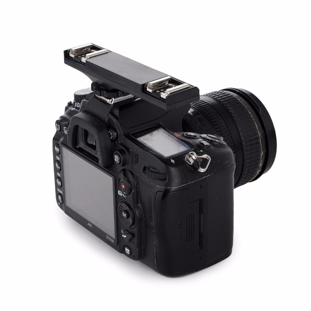 2 TTL Off-Camera Flash Hot Shoe Sync Arm Bracket (อแดปเตอร์ต่อแฟลช2ตัว)