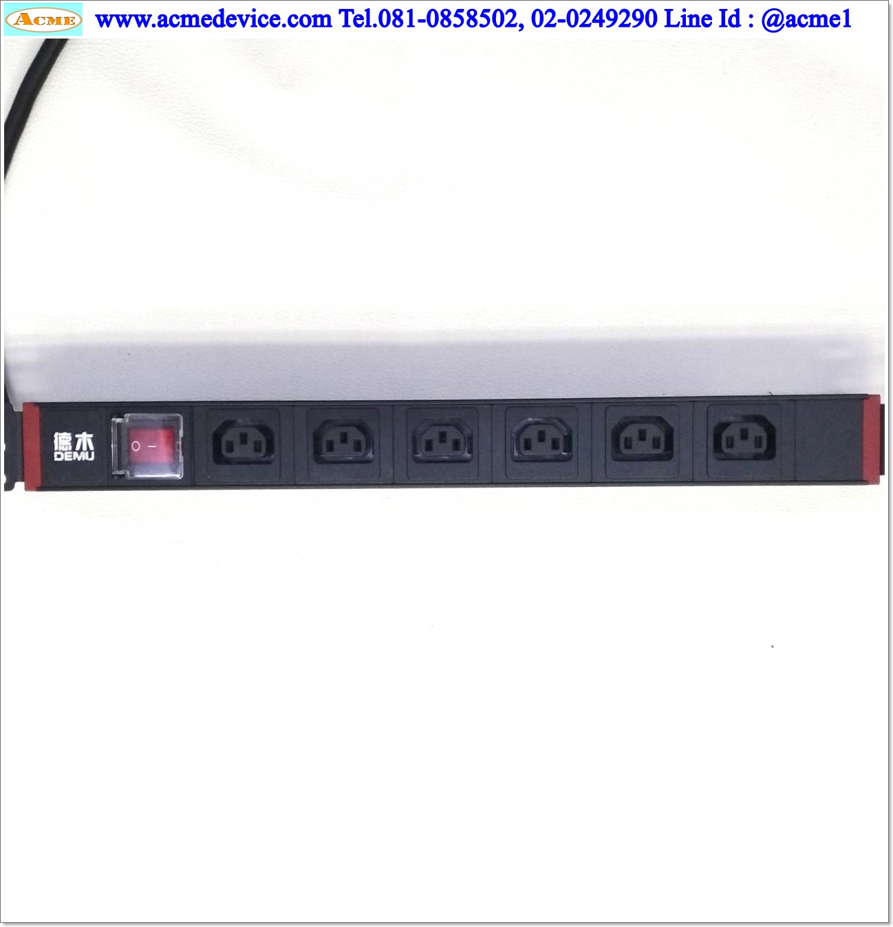 PDU Demu รุ่น 16A, 250Vac, 4,000W