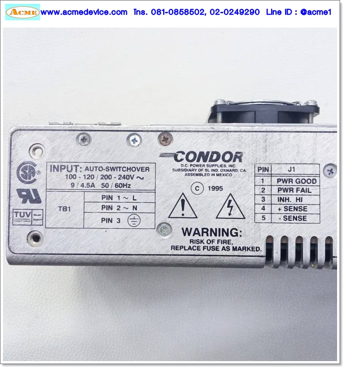 Power Supply Condor รุ่น RSC350DBB, Output 5V 40A, 24V 6A, 12V 4A, 12V 4A, 240W