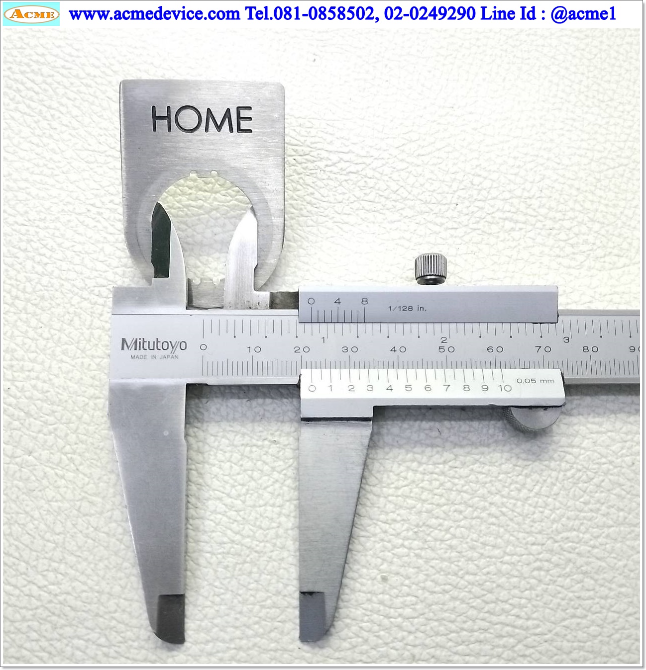 Name plate ตู้คอนโทรล HOME, Dai 22 mm. ขนาด 34 x 47 x 1.0 mm