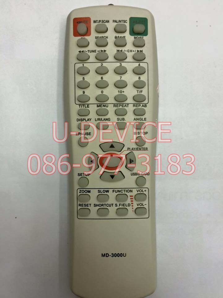 รีโมทดีวีดี AJ รุ่น MD-3000U