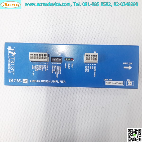 Brush DC Drive Trust รุ่น TA115-A15, DC Driver 4Q, 15-48V, 8A