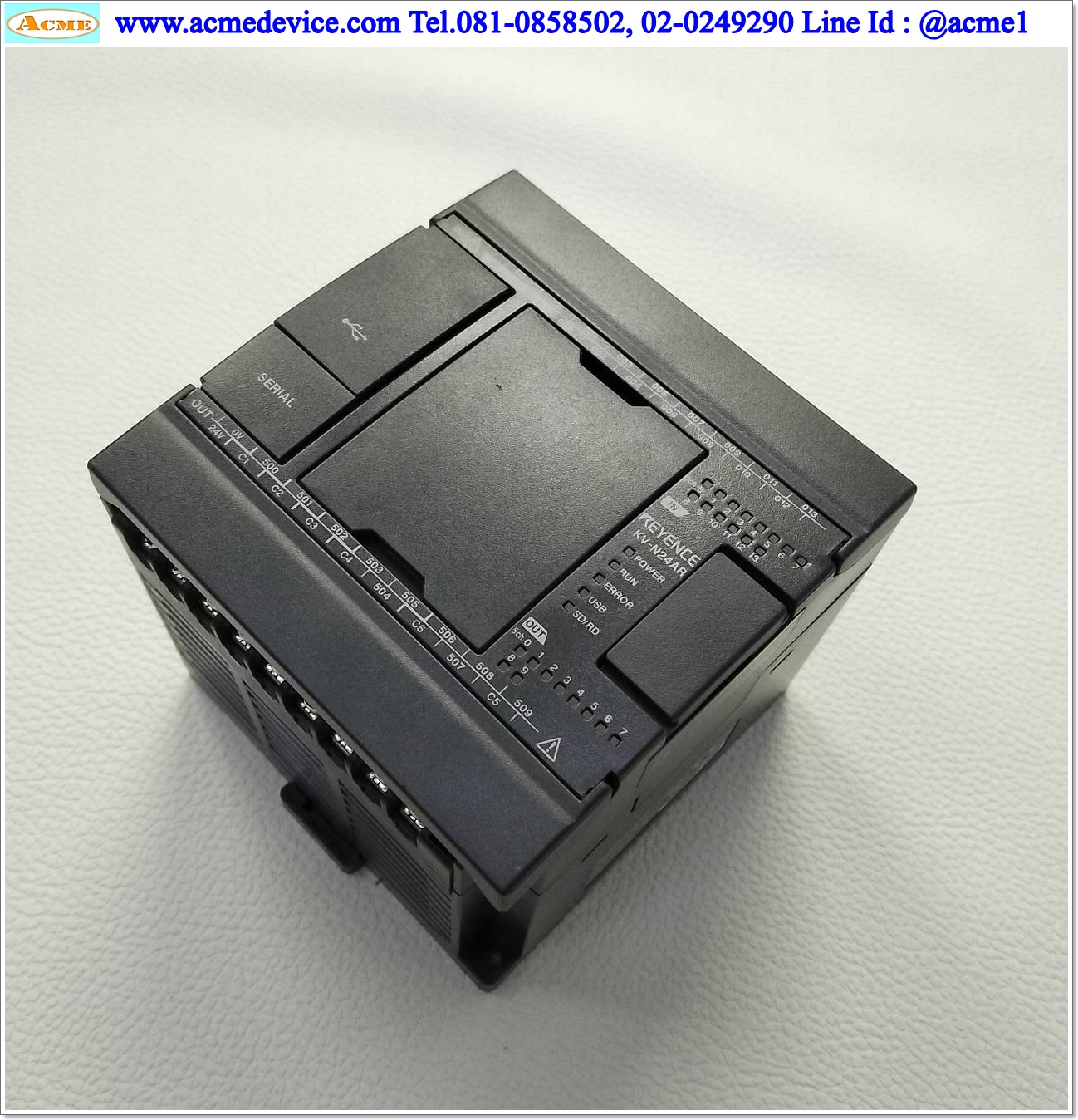 PLC Keyence รุ่น KV-N24AR, Power Input 100-240Vac,Delay Output, CPU Module