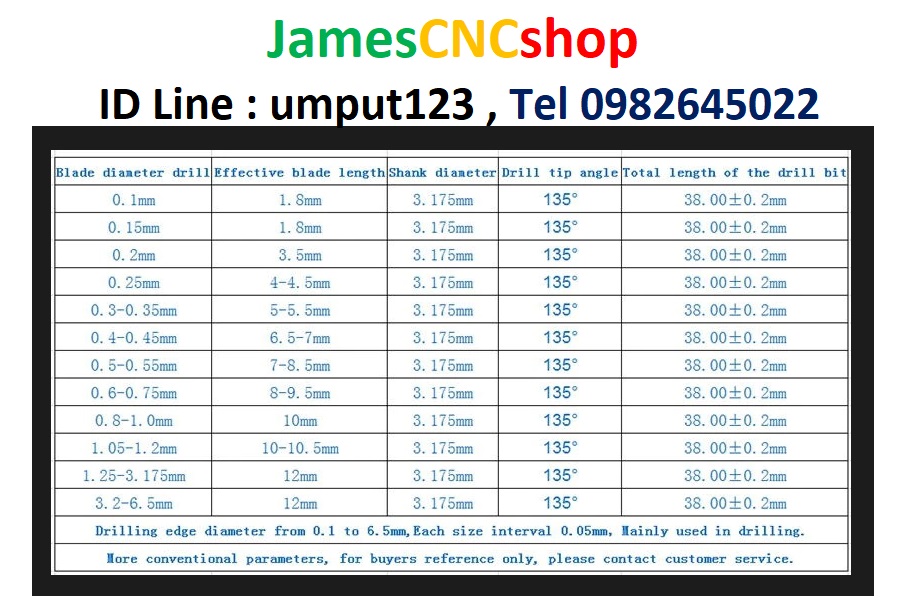 ดอกเจาะ แผ่นพ๊ซ๊บ๊ แผ่นพรื้น PCB Drill 1.1 mm