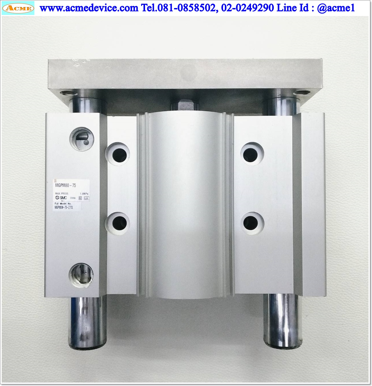 Air Cylinder SMC รุ่น MGPM80-75, Bore 80 mm., Stroke 75 mm.