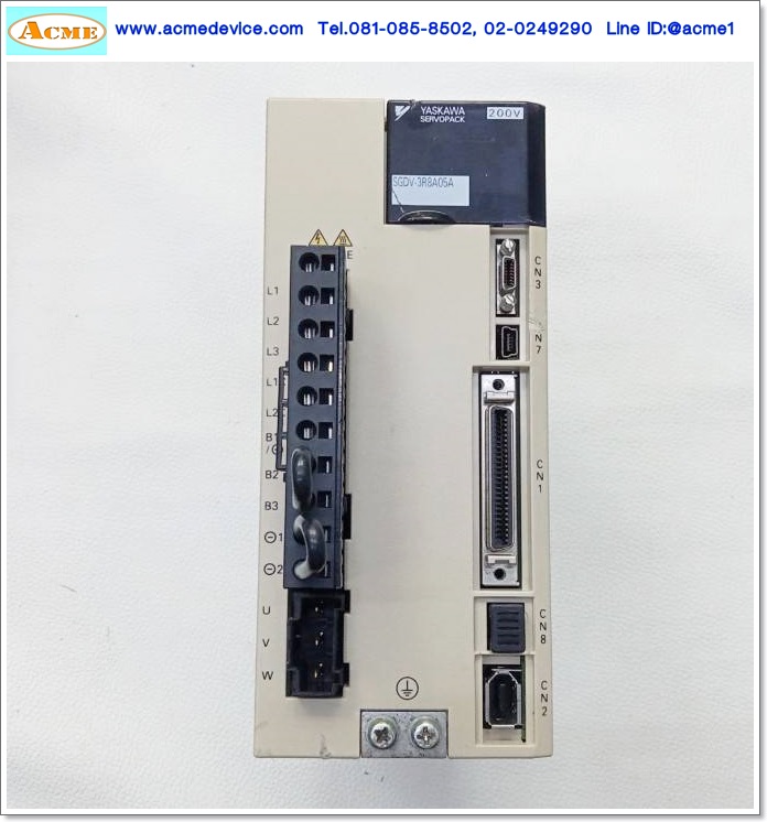 Servo Drive yaskawa รุ่น SGDV-5R5A01A & Motor SGMJV-08ADE6S, 750W (ตะแกรงพัดลมแตก)