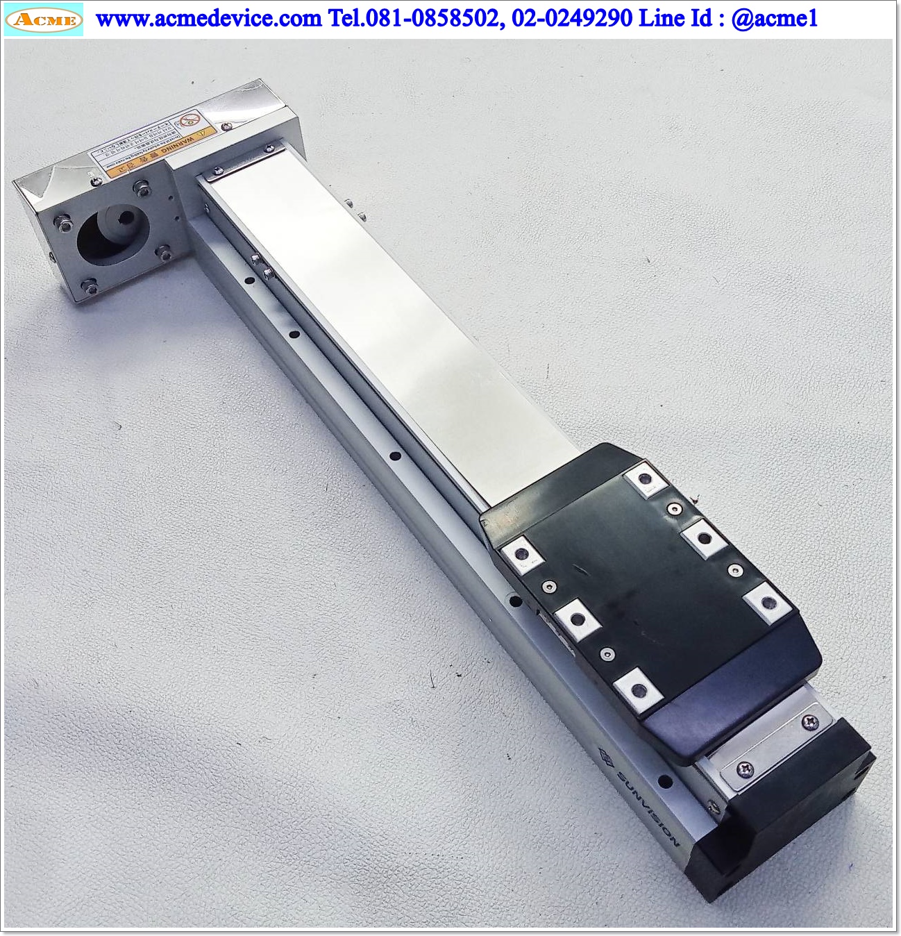 แกนสำเร็จรูป Ball Screw Sunvision รุ่น SGA8L-10-250, ขนาด 80 x 505 mm., แกนโต 15 mm, Stroke 250 mm., Pit 10 mm.