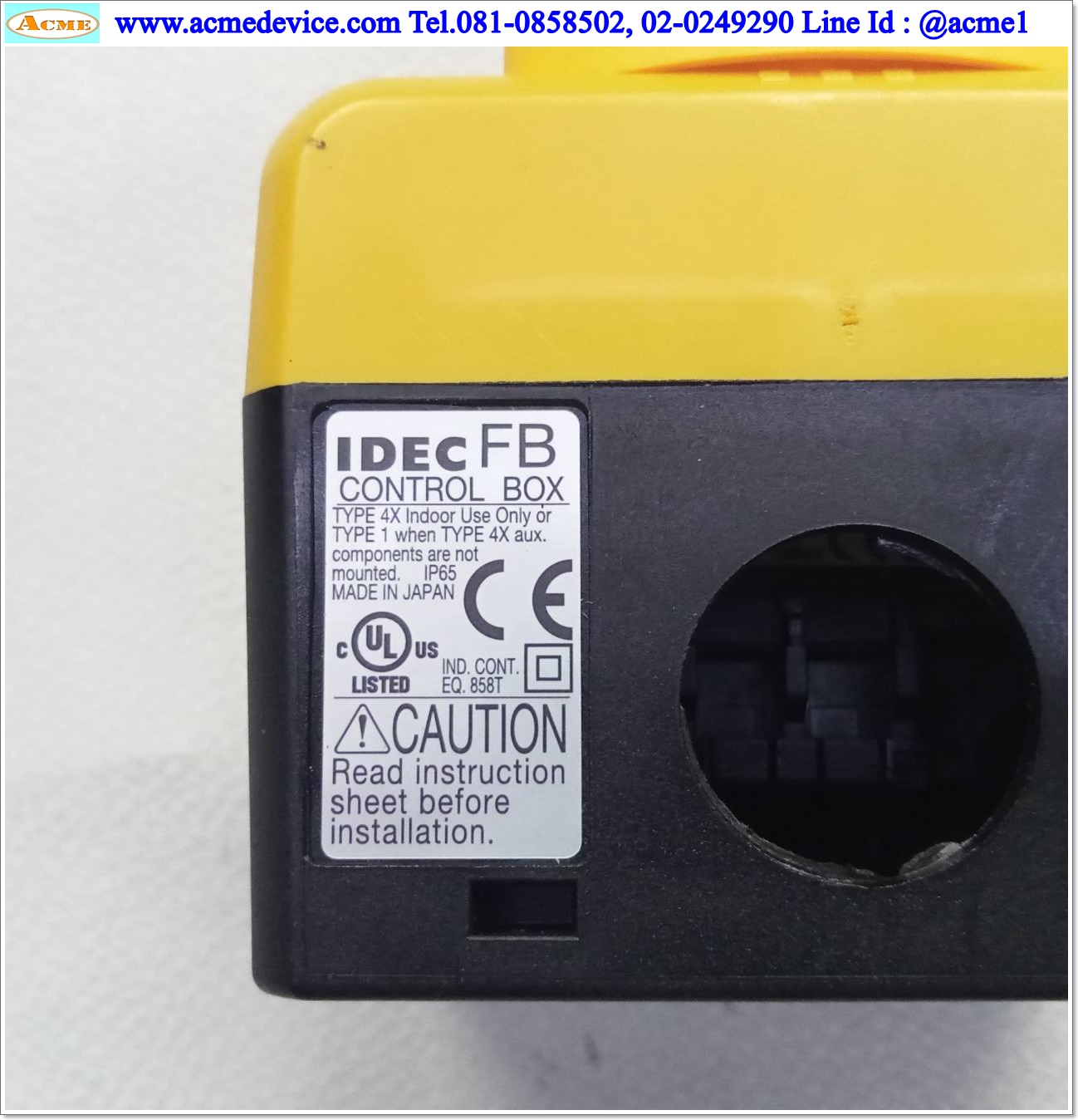 Emergency Switch Idec รุ่น FB1W-XW1E-BV402MRH, 2NC, Control Station