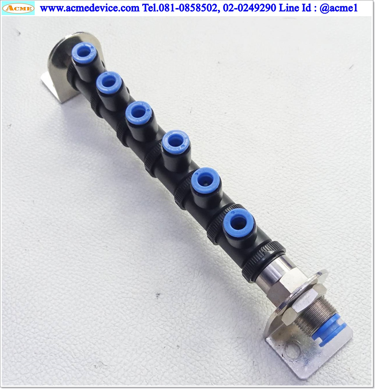 Multi Connector SMC รุ่น KBE2-08 + KBV2-06 + KBX16, 6 mm., 6 Port