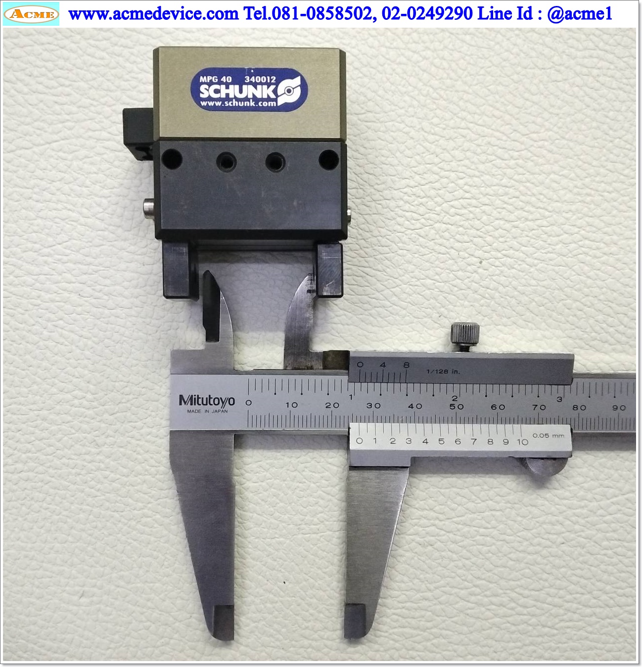Gripper Schunk รุ่น MPG 40, 340012, Stroke 6 mm, ขนาด 40 x 26 x 39 mm