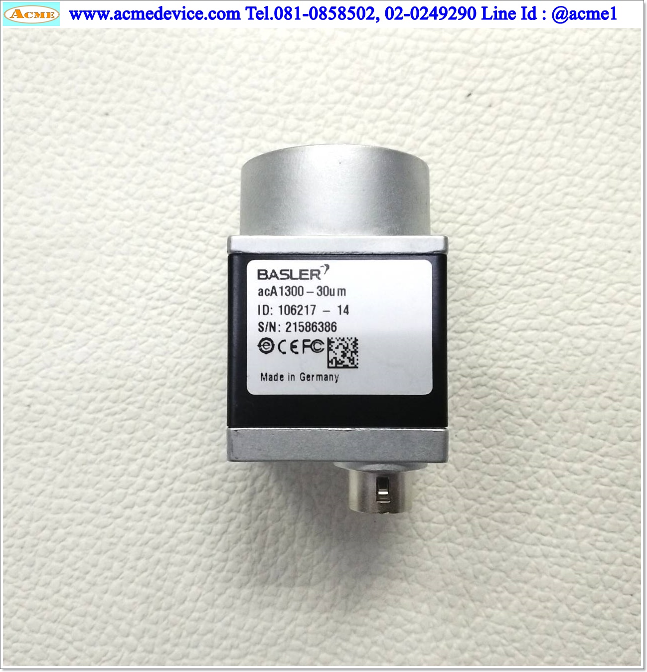 Camera Basler รุ่น acA1300-30um, Resolution 1.25MP, 1296 x 966 px, Monochom, C-Mount