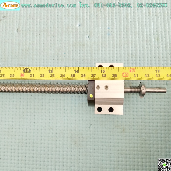 Ball Screw ขนาดเพลา 12 mm. x 500 mm., Stroke 365 mm., Pit 16 mm.
