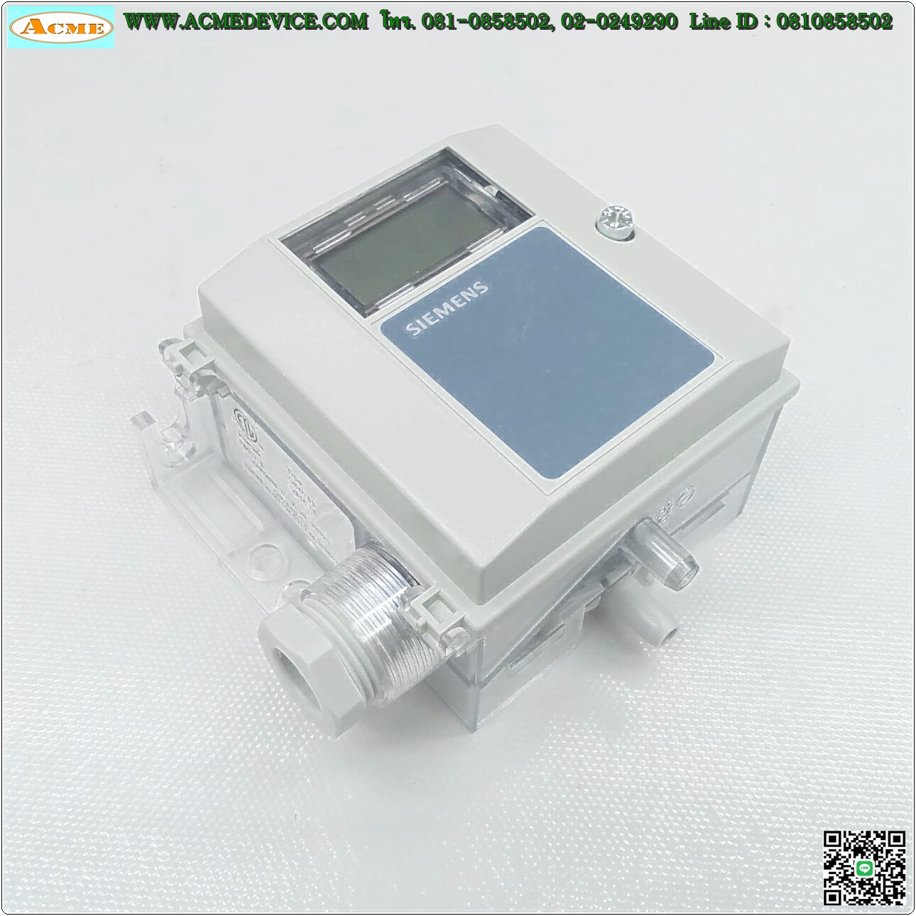 Pressure Siemens รุ่น QBM65.1-1, 0 to +100Pa, Analog out 0-10V
