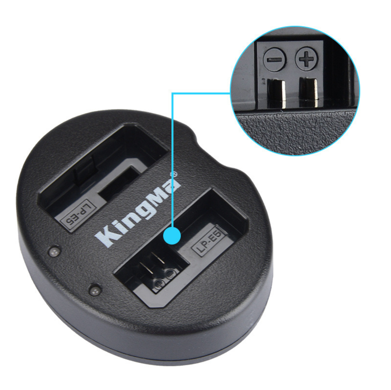 แท่นชาร์จแบต2ก้อน ยี่ห้อkingma สำหรับแบตเตอรี่ Canon LP-E5