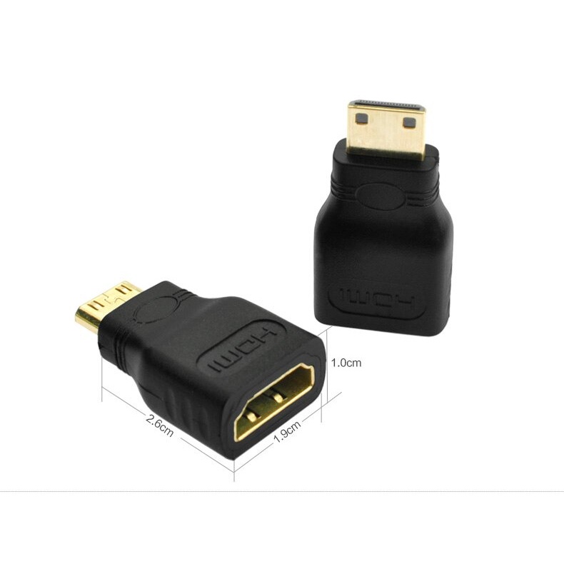 หัวแปลงสาย Hdmi เป็น Mini Hdmi (Adapter Hdmi female To Mini Hdmi Male) รองรับ 1080P 720P