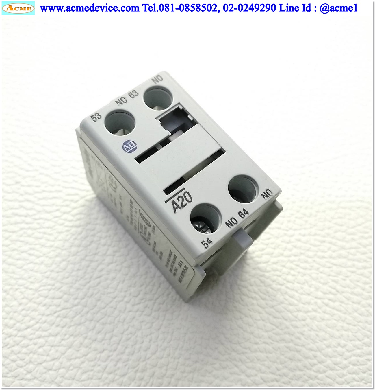 Auxilliary Contact Allen-Bradley รุ่น 100-FA20, 2NO, 10A