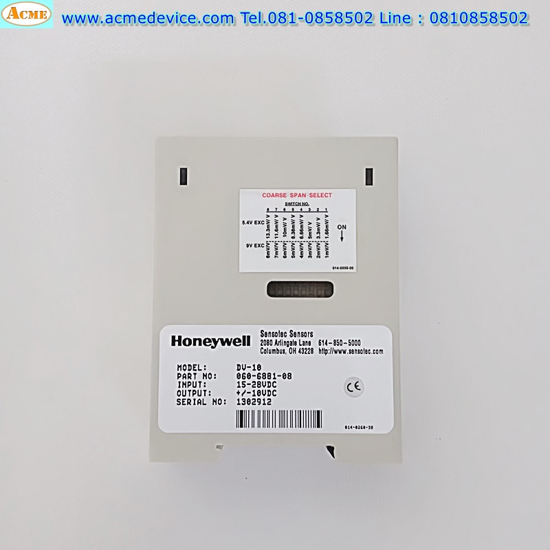 Transducer Load Cell Amplifier Honeywell รุ่น DV-10