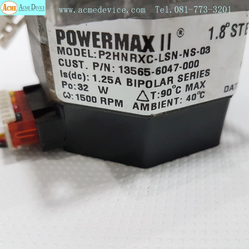 Stepping Motor Pacific Scientific รุ่น P2HNRXC-LSN-NS-03, 1500RPM, 32M, 1.25A, 1.8 ํ Step