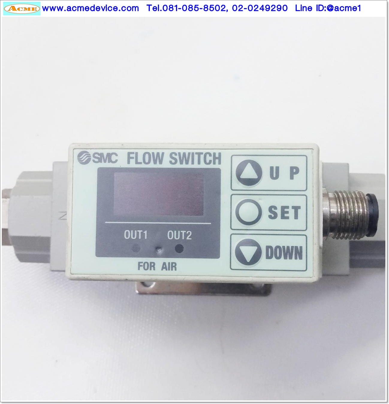 Flow Switch SMC รุ่น PF2A711-N03-27, 10-100L/min, Max Press 0.75Mpa, NPN