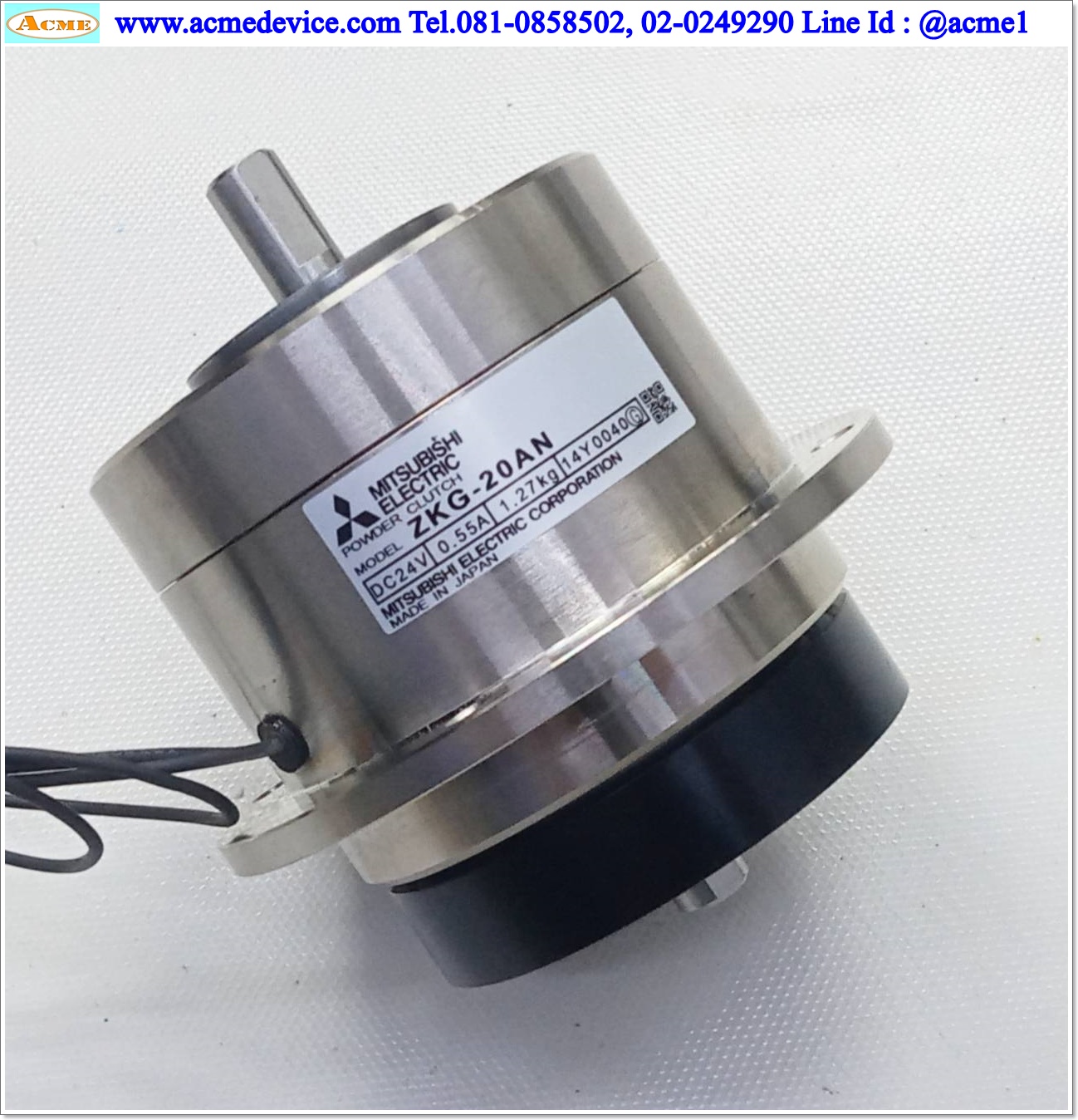 Tension, Powder Clutch Mitsubishi รุ่น ZKG-20AN, 24Vdc, 2 Nm