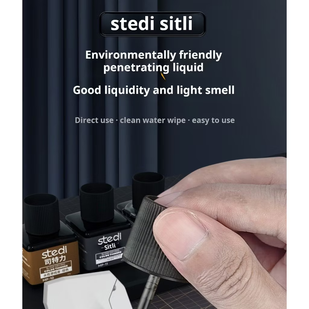 น้ำยาตัดเส้นสูตรน้ำ พาเนลไลน์สูตรน้ำ สะท้อนแสง Water Based Panel Line Accent Color Fluorescent Color ขนาด 40 ml. STEDI เครื่องมือ อุปกรณ์ต่อโมเดล กันดั้ม กันพลา