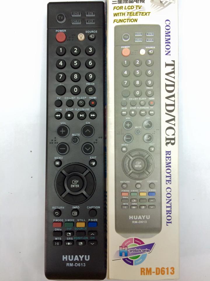 รีโมทรวมทีวี Samsung ใช้ได้ทุกรุ่น รุ่นD613 (สามารถใช้กับเครื่องเล่นVDOได้)