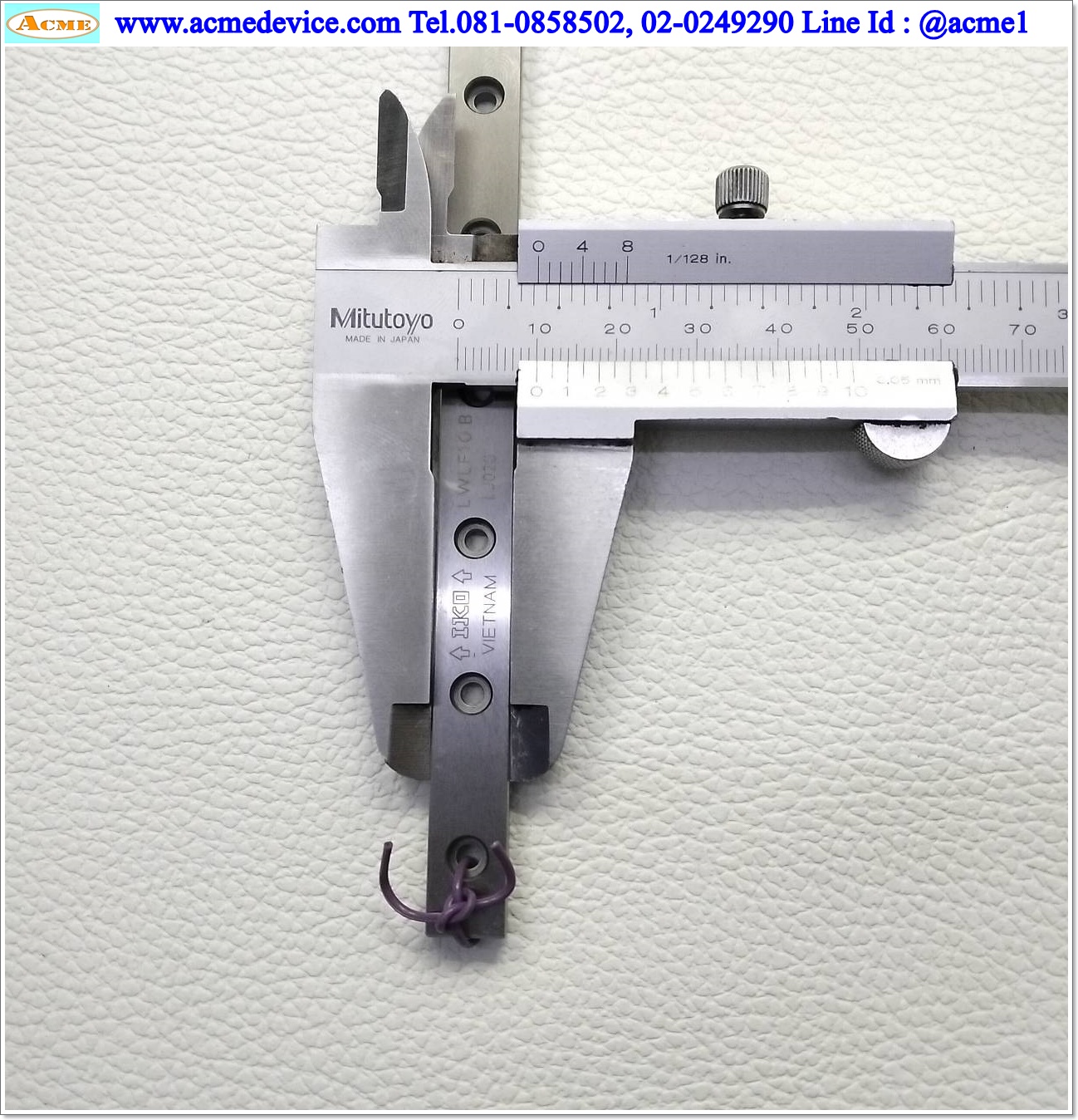 Linear Block and Rail IKO รุ่น MLF10, รางสไลด์ขนาด 10 mm x 460 mm.