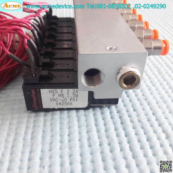 Solenoid Valve SMC รุ่น HK5 F 2 24P NR 1.5W., VAC-60 PSI 042506