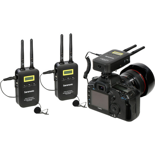 Saramonic VmicLink5 RX+TX+TX Camera-Mount Digital Wireless Microphone System with Two Transmitters and Lavalier Mics (5.8 GHz) รับประกันศูนย์ไทย 1 ปี